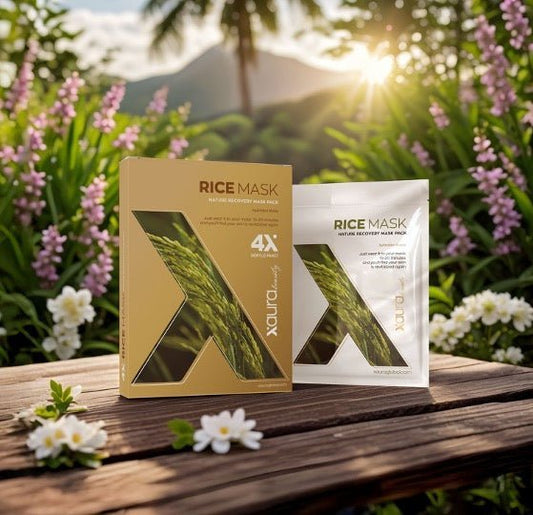 Xaura Beauty Rice Mask – Koreanische Tuchmaske mit Reisextrakt für strahlende Haut