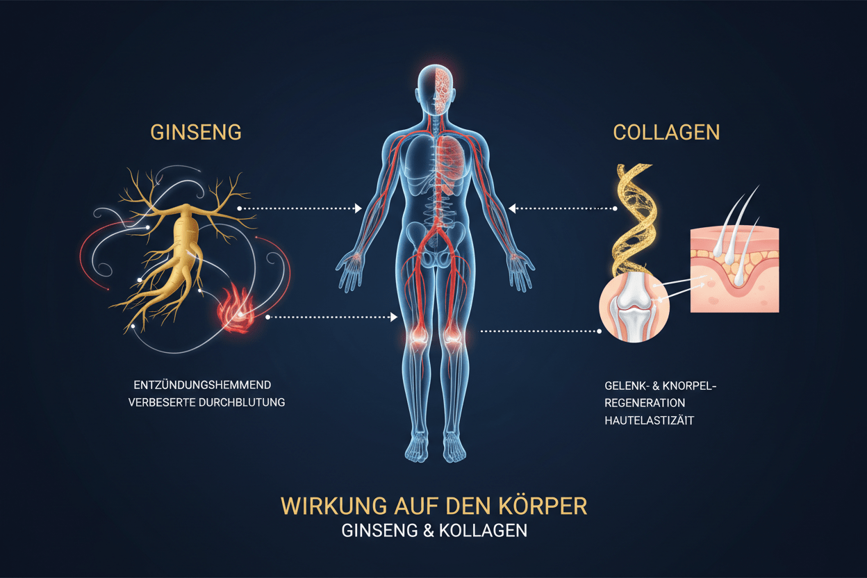 Ginseng & Collagen Wirkung im Körper